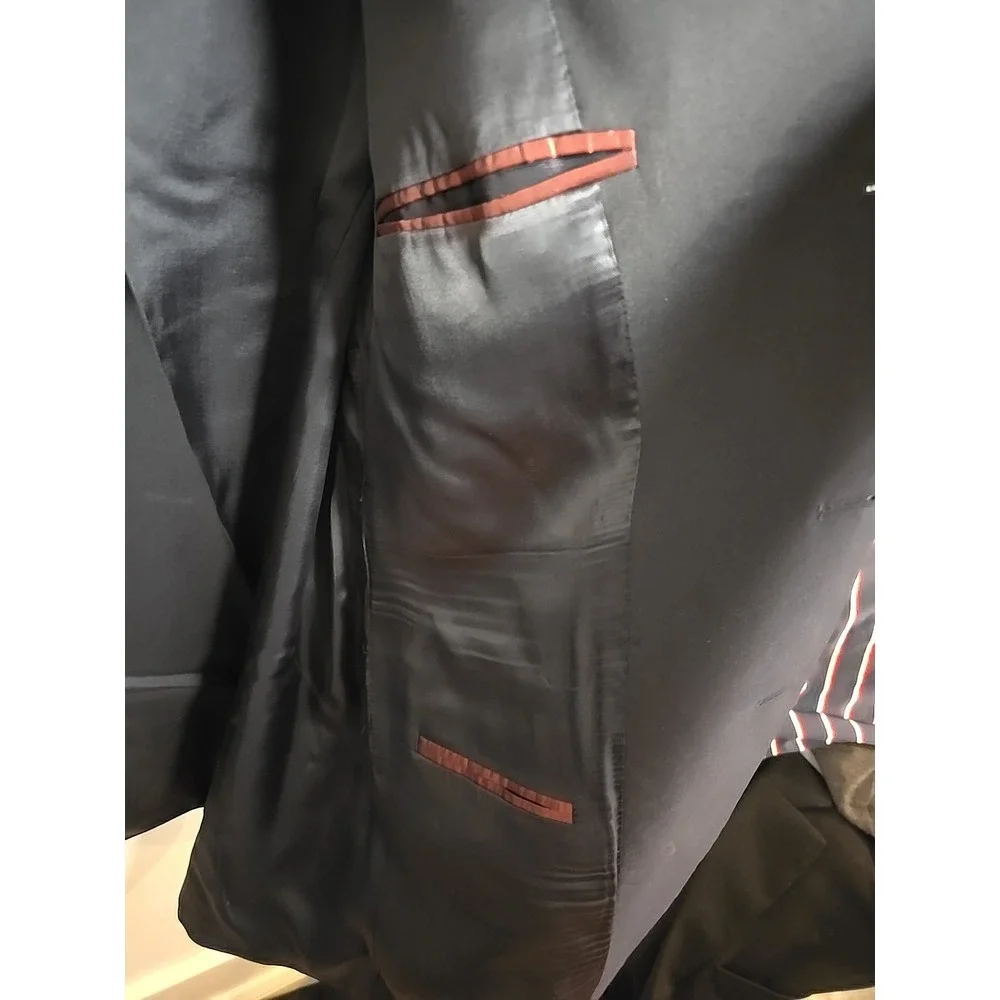 Neiman Marcus Men's‎ Napoli 999 Sport Coat/Jacket/100% Wool, Black 48R LS Italy